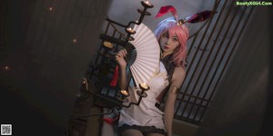 Cosplay 南桃Momoko 八重樱旗袍